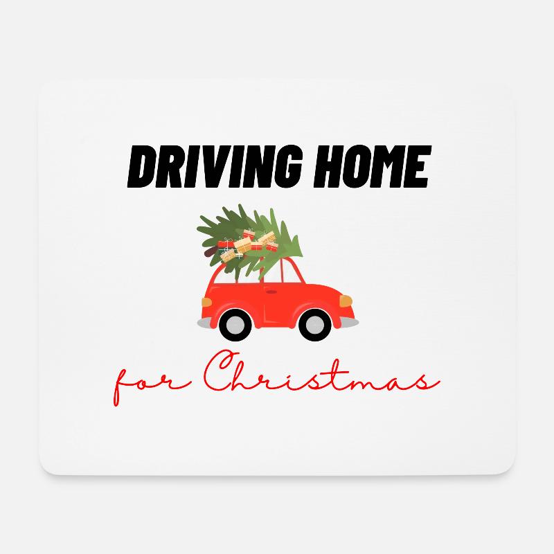 Driving home for christmas - Mousepad (Querformat) - Weiß