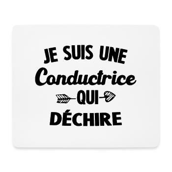 Je Suis Une Conductrice Qui Déchire - Tapis de souris (format paysage) - blanc - Devant