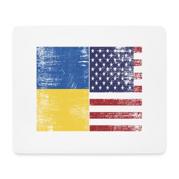 Ukraine - USA - Mouse Pad (horizontal) - white - Front