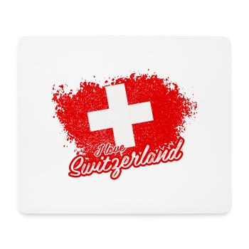 J'aime la suisse - Tapis de souris (format paysage) - blanc - Devant