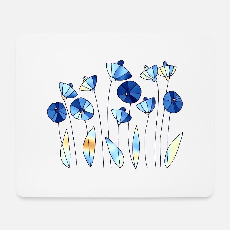 Blumen - Mousepad (Querformat) - Weiß