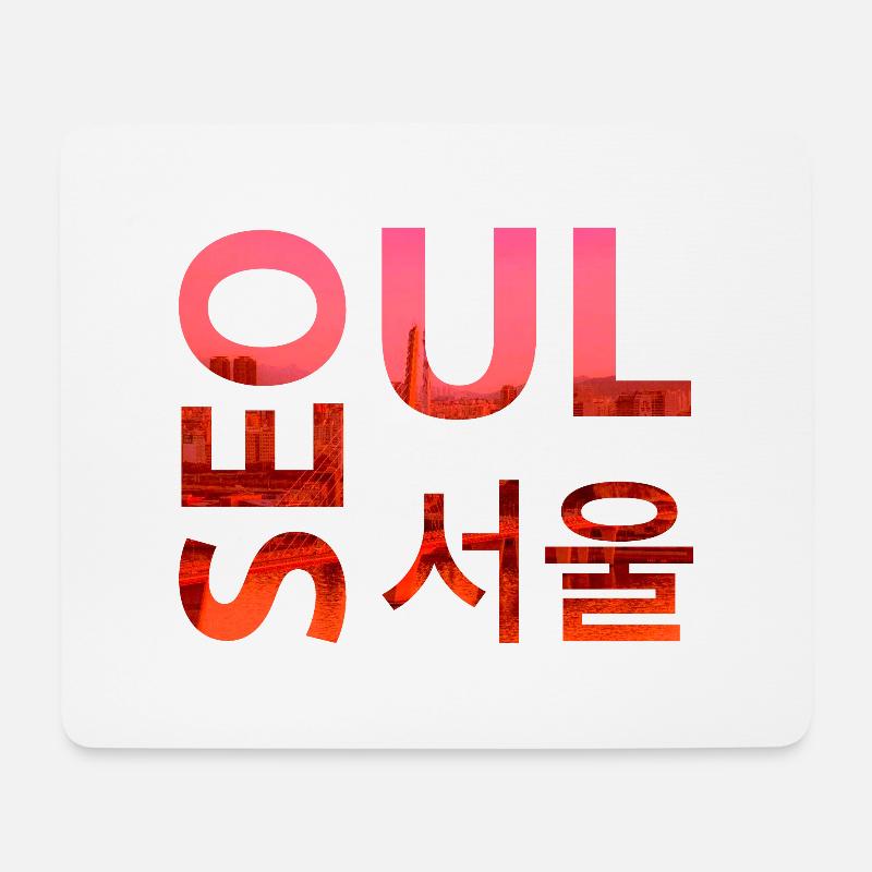 Seoul - Mousepad (Querformat) - Weiß