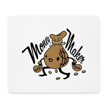 Money Maker living money bag - Mouse Pad (horizontal) - white - Front