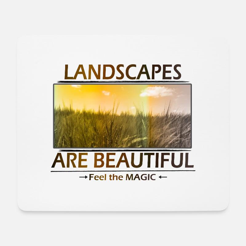 Landscapes are Beautiful - Mousepad (Querformat) - Weiß