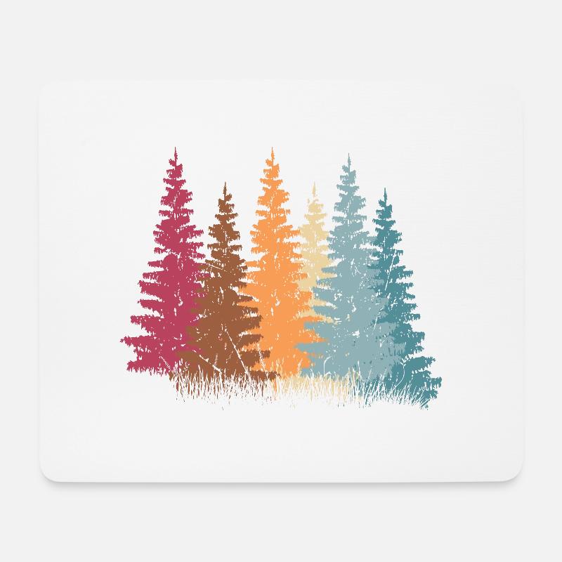 Baum - Wald - Mousepad (Querformat) - Weiß