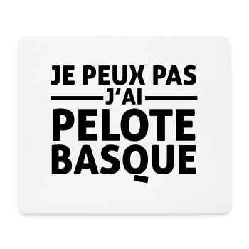 je peux pas j'ai Pelote basque - Tapis de souris (format paysage) - blanc - Devant