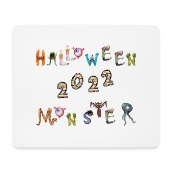 Halloween monsters 2022 alphabet monstres effrayés - Tapis de souris (format paysage) - blanc - Devant