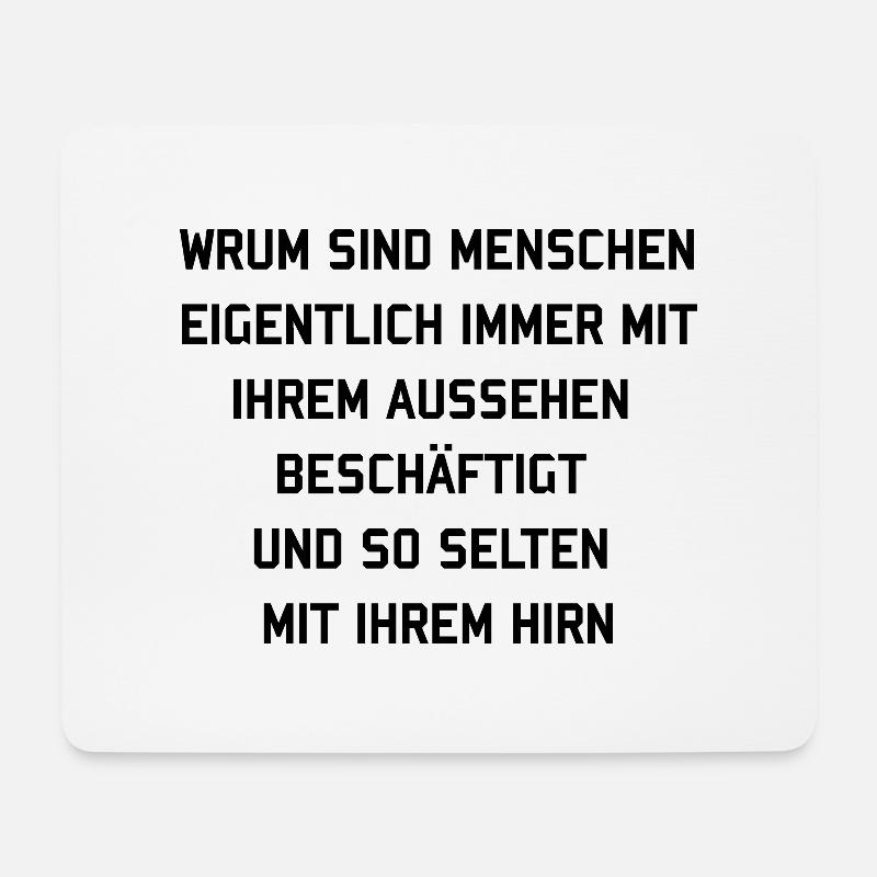 Lustiger Spruch - Mousepad (Querformat) - Weiß