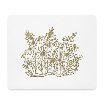 Fleur - Tapis de souris (format paysage) - blanc - Devant