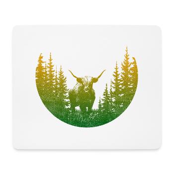 Hornochse - Mousepad (Querformat) - Weiß - Vorne