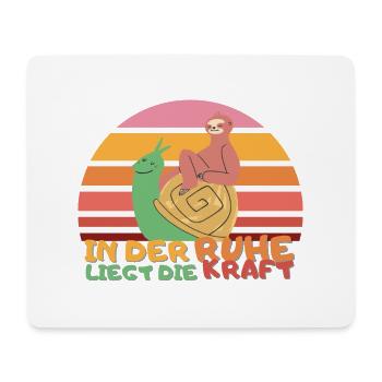 In der ruhe liegt die kraft mud run Hindernislauf - Mousepad (Querformat) - Weiß - Vorne