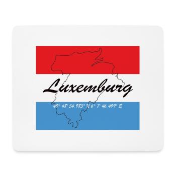 Luxemburg - Hauptstadt mit GPS & Flagge - Mousepad (Querformat) - Weiß - Vorne