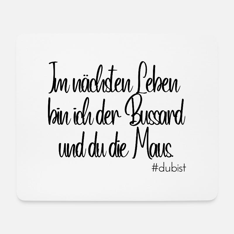 Ich bin der Bussard - Mousepad (Querformat) - Weiß
