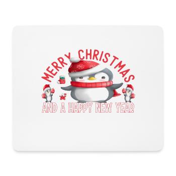 Merry Christmas And a Happy New Year Penguins - Mousepad (Querformat) - Weiß - Vorne
