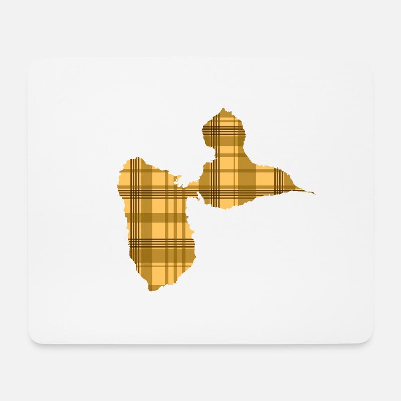 Guadeloupe - Tapis de souris (format paysage) - blanc