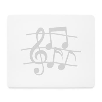 Symbole Linien Musik Noten - Mousepad (Querformat) - Weiß - Vorne
