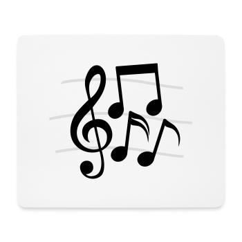 Linien Musik Noten Notenschlüssel - Mousepad (Querformat) - Weiß - Vorne