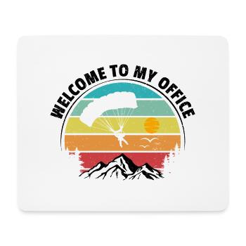 Welcome To My Office Paraglider Paragliding Parach - Mousepad (Querformat) - Weiß - Vorne