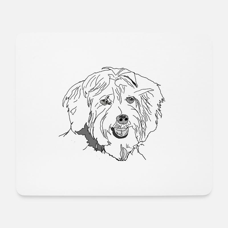Havaneser - Mousepad (Querformat) - Weiß