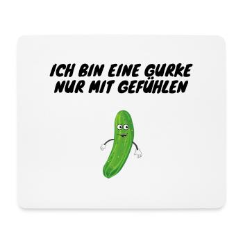 Ich bin eine Gurke nur mit Gefühlen - Mousepad (Querformat) - Weiß - Vorne