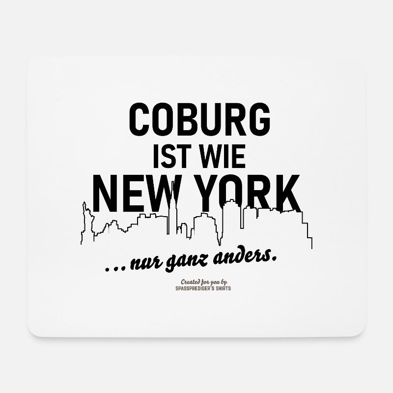 Coburg ist wie New York - Mousepad (Querformat) - Weiß