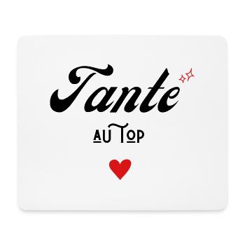 tante au top idée cadeau - Tapis de souris (format paysage) - blanc - Devant