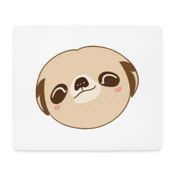 Mignon paresseux Kawaii Cartoon Animal Love 5 - Tapis de souris (format paysage) - blanc - Devant