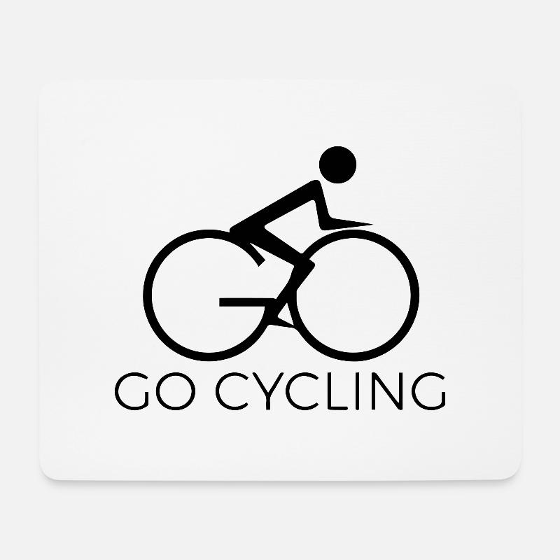 Marathon Triathlon Running joggen Biking Radfahren - Mousepad (Querformat) - Weiß