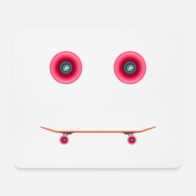 skater skateboard sk8 halfpipe skateboarder - Mousepad (Querformat) - Weiß