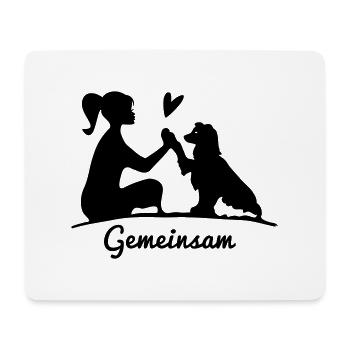 Mein Hund und ich - Gemeinsam - Mousepad (Querformat) - Weiß - Vorne