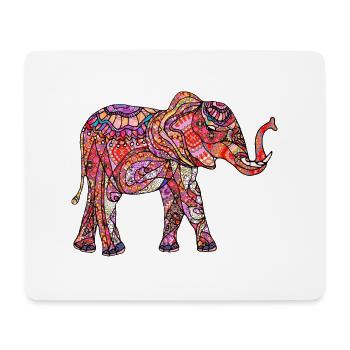 Éléphant - Tapis de souris (format paysage) - blanc - Devant