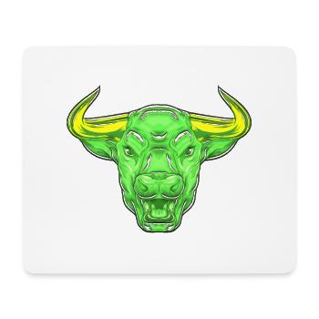 Bullenkopf Kuh Schwarz Weiß Niedlich Rot Lustiger Rancher Bulle - Mousepad (Querformat) - Weiß - Vorne