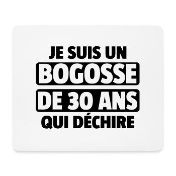 bogosse de 30 ans qui déchire / homme de 30 ans - Tapis de souris (format paysage) - blanc - Devant