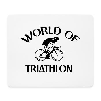 Triathlon Natation Bike Run Marathon - Tapis de souris (format paysage) - blanc - Devant