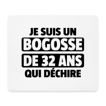 bogosse de 32 ans qui déchire / homme de 32 ans - Tapis de souris (format paysage) - blanc - Devant