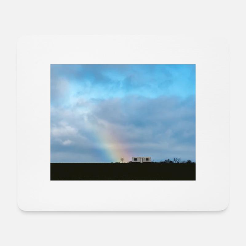 Der Baum des Lebens neben dem Bauwagen - Mousepad (Querformat) - Weiß