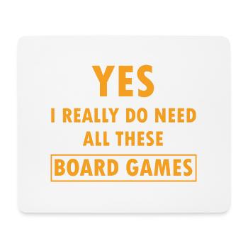 boardgame chess backgammon game night - Mousepad (Querformat) - Weiß - Vorne