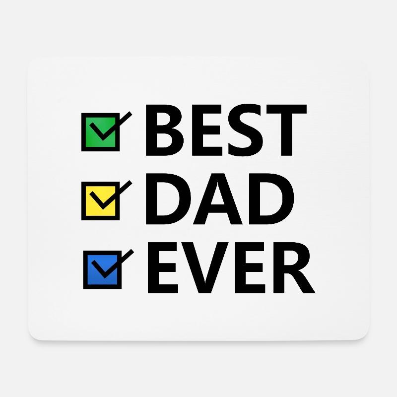 Bester Papa aller Zeiten - Mousepad (Querformat) - Weiß