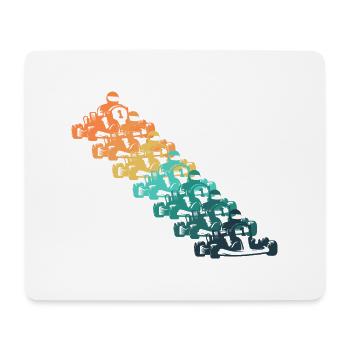 Retro Karting - Mouse Pad (horizontal) - white - Front