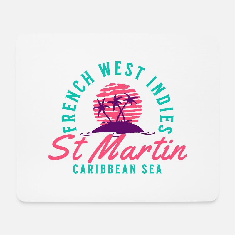 Karibik St. Martin - Mousepad (Querformat) - Weiß