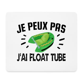 je peux pas j'ai float tube - Tapis de souris (format paysage) - blanc - Devant