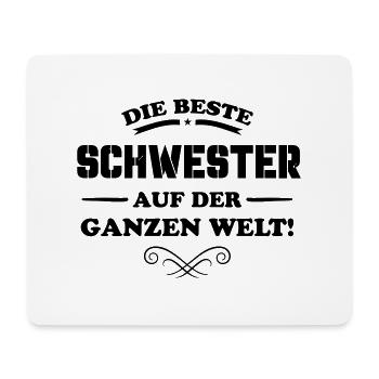 die beste schwester - Mousepad (Querformat) - Weiß - Vorne