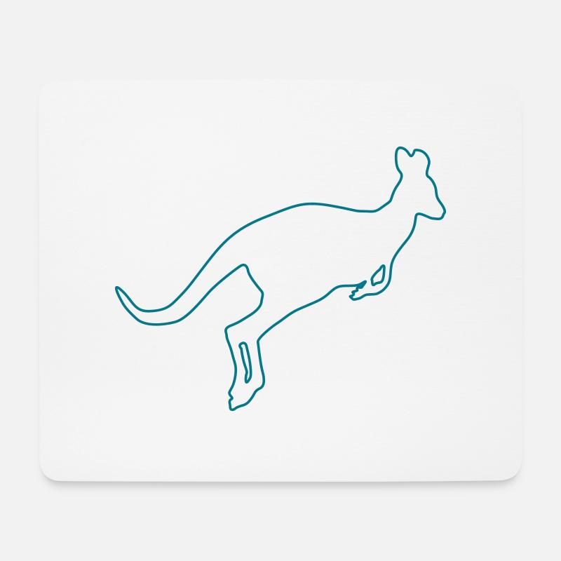 kangaroo 02 - Mousepad (Querformat) - Weiß