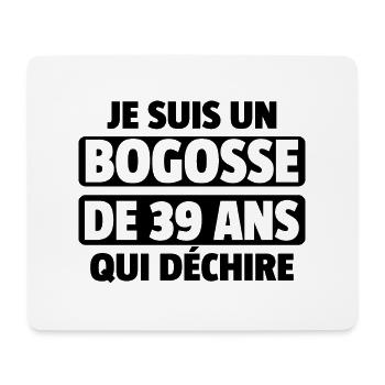 bogosse de 39 ans / cadeau anniversaire 39 ans - Tapis de souris (format paysage) - blanc - Devant