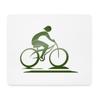 Cycliste - Tapis de souris (format paysage) - blanc - Devant