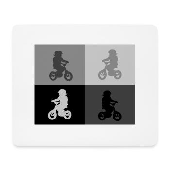 Junior Biker Pop Art grey - Mousepad (Querformat) - Weiß - Vorne