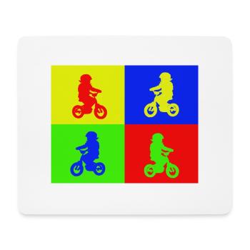 Junior Biker Pop Art Color - Mousepad (Querformat) - Weiß - Vorne