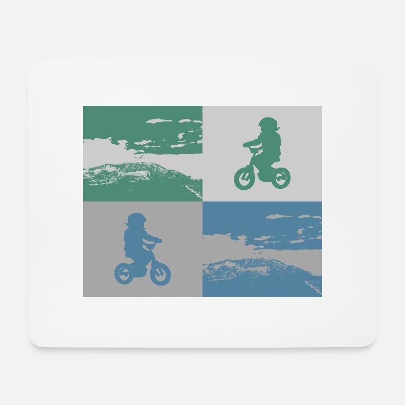 Junior Biker Pop Art metallic - Mousepad (Querformat) - Weiß