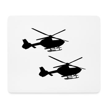 hubschrauber 2 - Mousepad (Querformat) - Weiß - Vorne