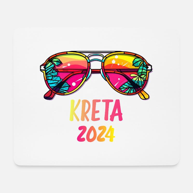 Kreta 2024 - Mousepad (Querformat) - Weiß